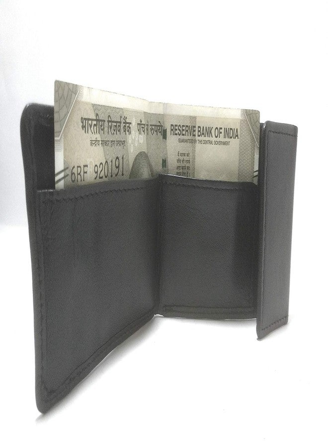 شوب فورك محفظة نقود جلدية سوداء من شوب فورك، حامل بطاقات بسيط للرجال - Image 5